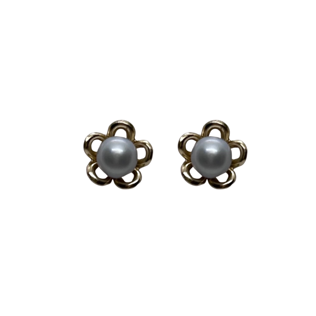 Jacques - Grey pearl studs